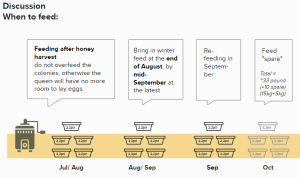 Feed bees in late summer and fall for winter.